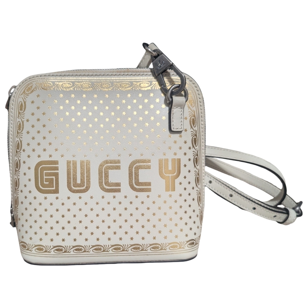 Gucci Guccy Sega Mini Dome Crossbody Bag White Gold - Picture 6 of 16